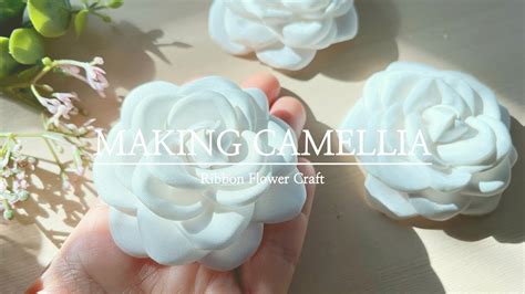 DIY, How to Make Chanel Style White Camellia Flower, Ribbon 